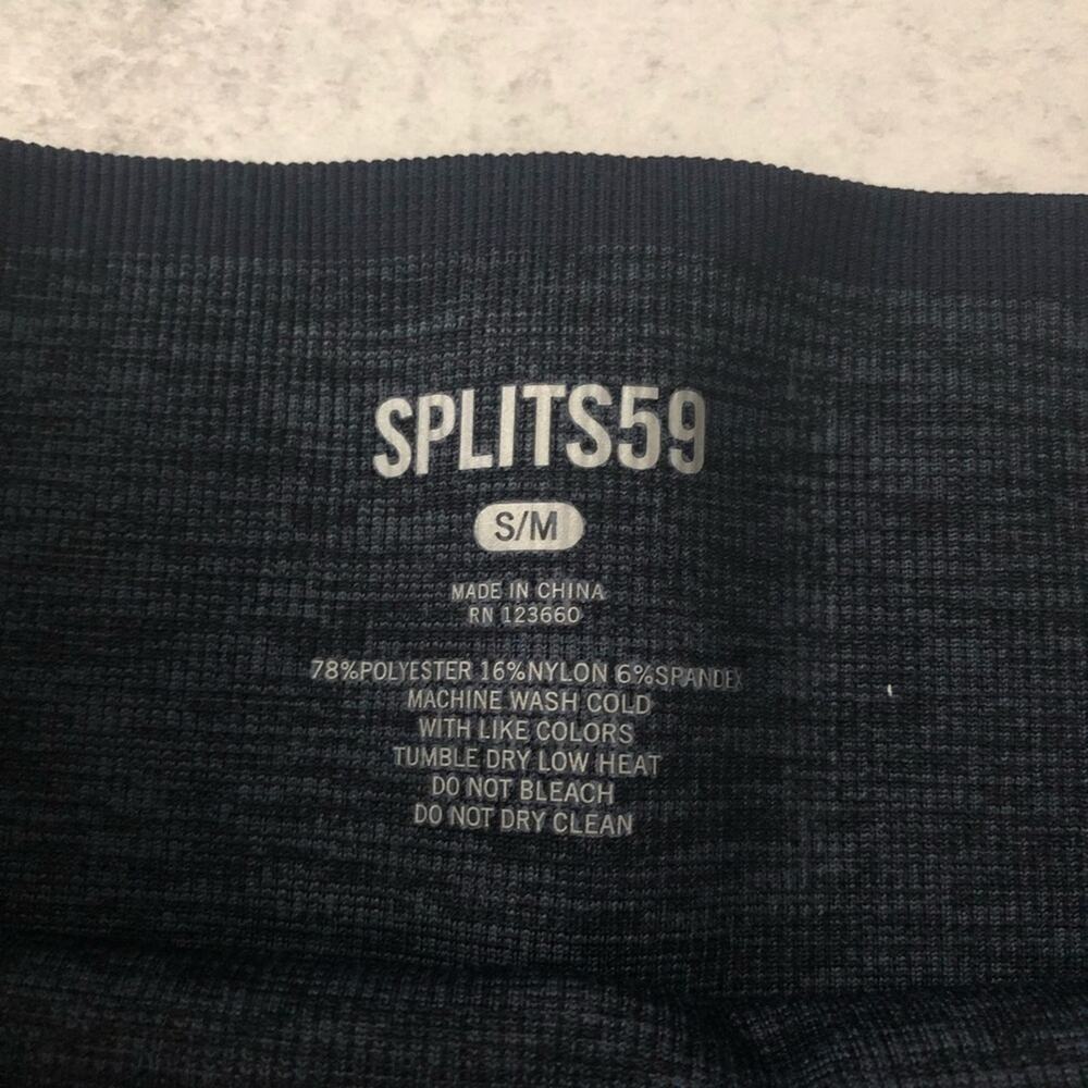 Anthropologie Splits59 Mila Seamless Leggings Indigo Blue Polka Dots NEW - Picture 4 of 5